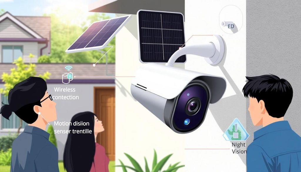 features of solar security cameras
