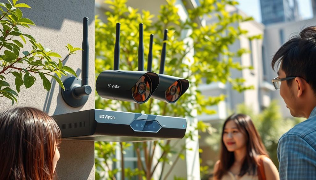 solar powered wireless security camera system with nvr