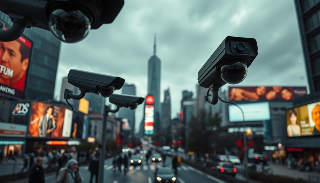 CCTV cameras recording