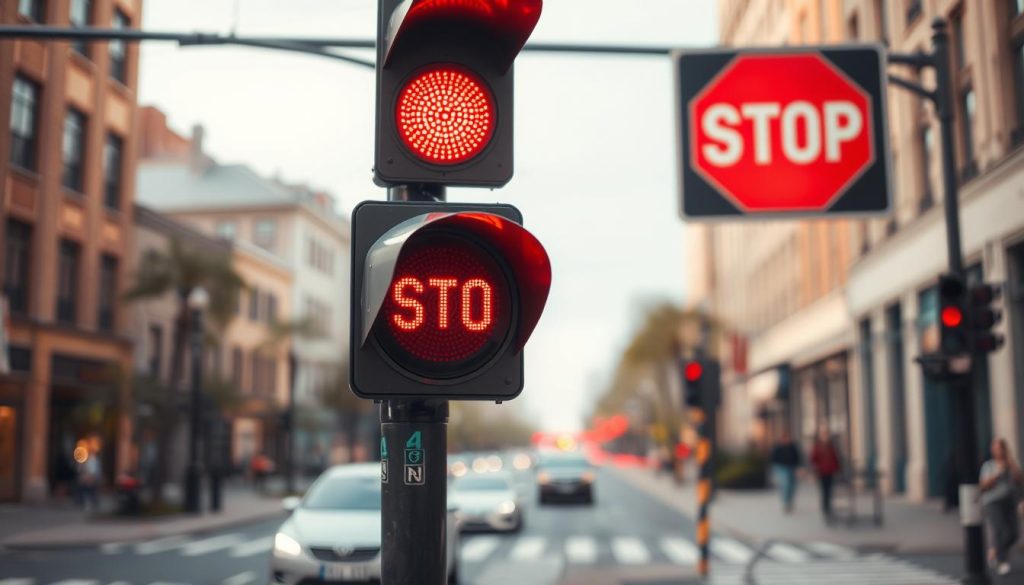 flashing red light traffic signal