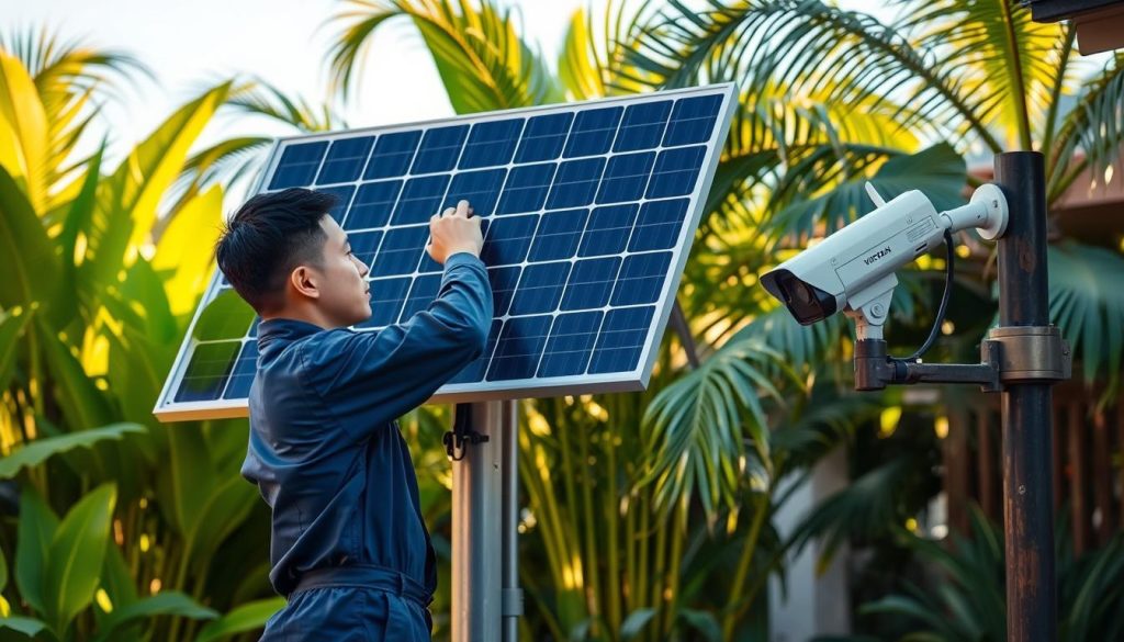 maintenance of solar CCTV