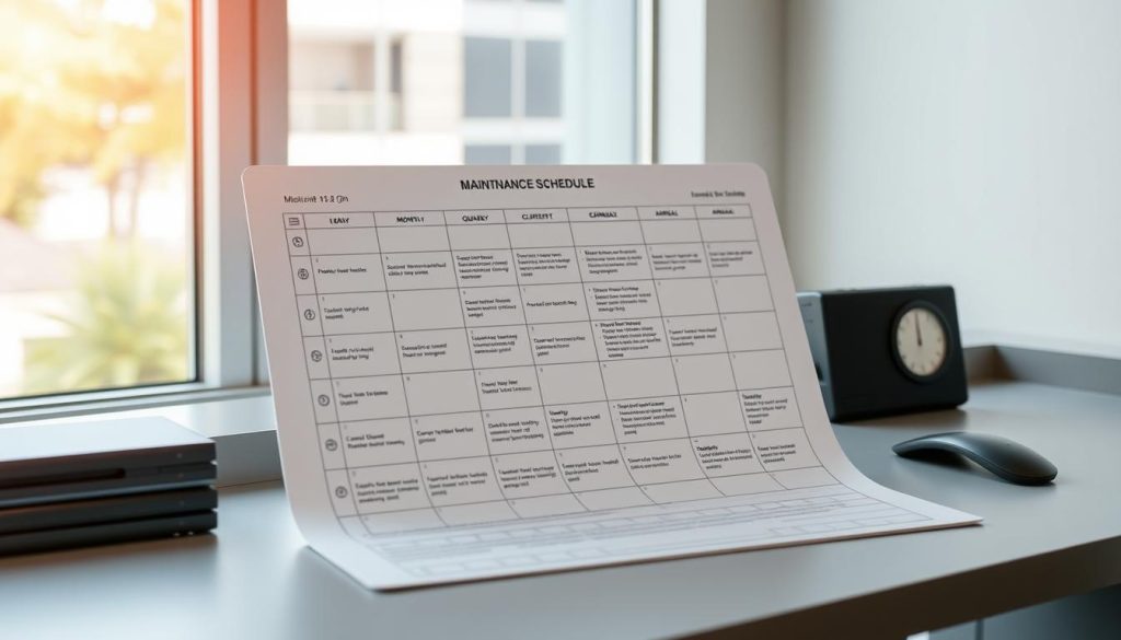 maintenance schedule