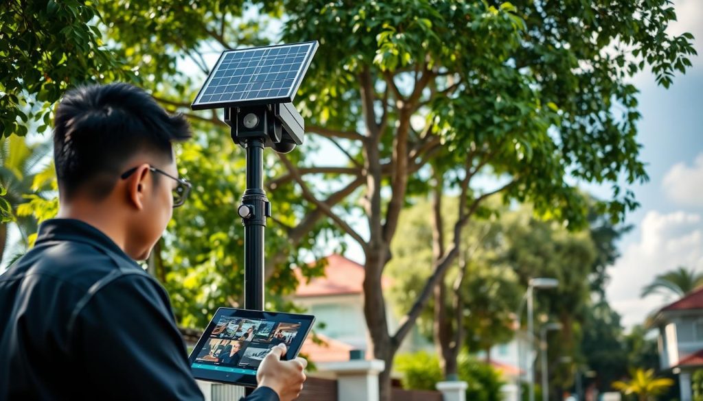 solar cell CCTV solutions in Singapore