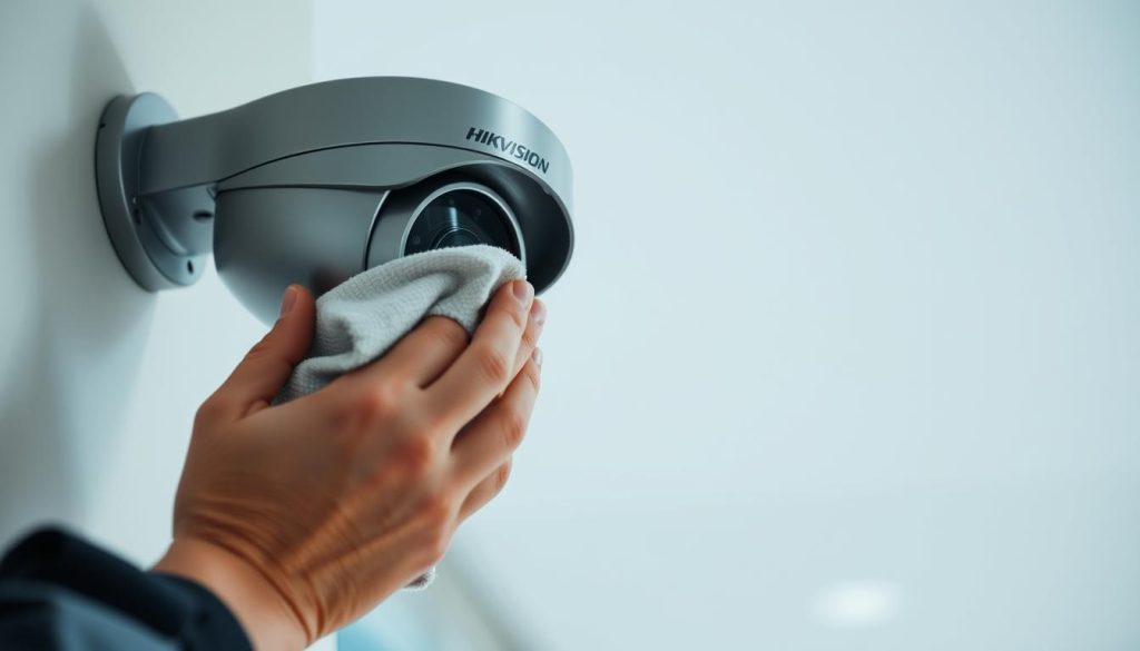 cleaning surveillance cameras