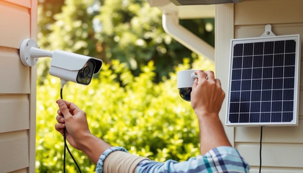 installation guides for solar panel WiFi security cameras
