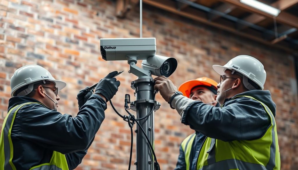 installation of Dahua vandal proof cameras