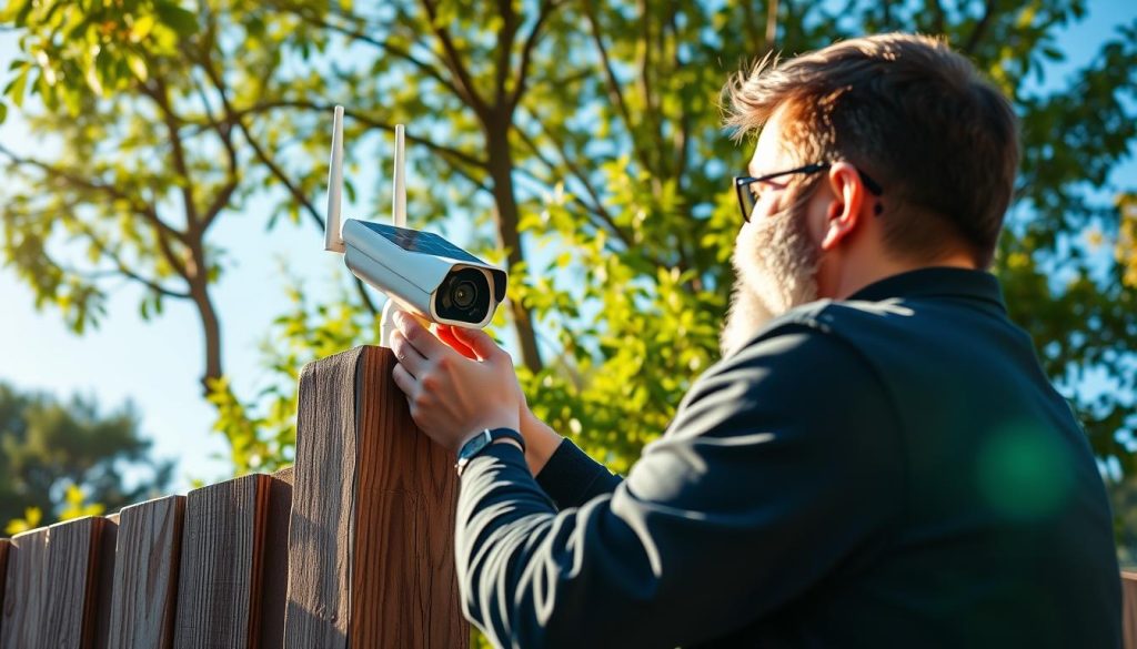 installation of solar cameras