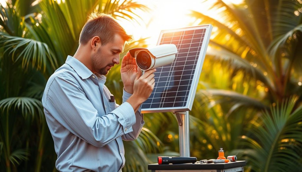 maintaining solar cameras