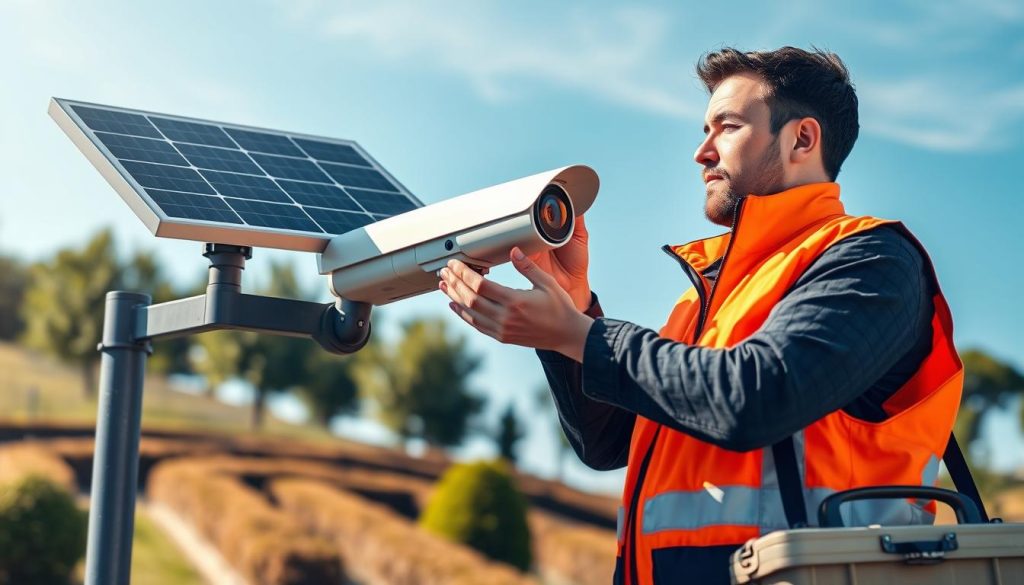 maintaining solar security cameras