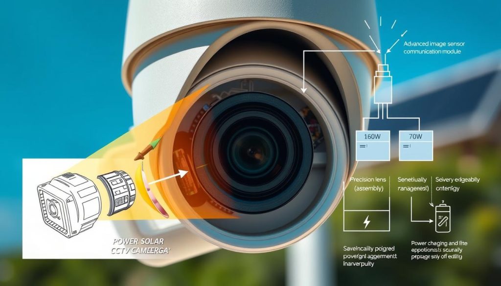 operating mechanism of solar CCTV