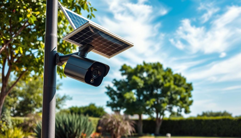 solar camera installation