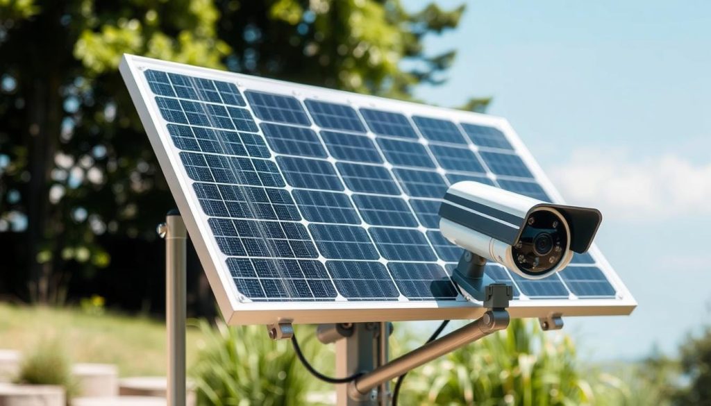 solar panel for outdoor security camera