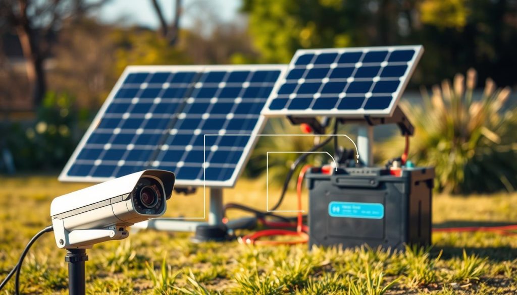 wiring connections for solar camera system setup