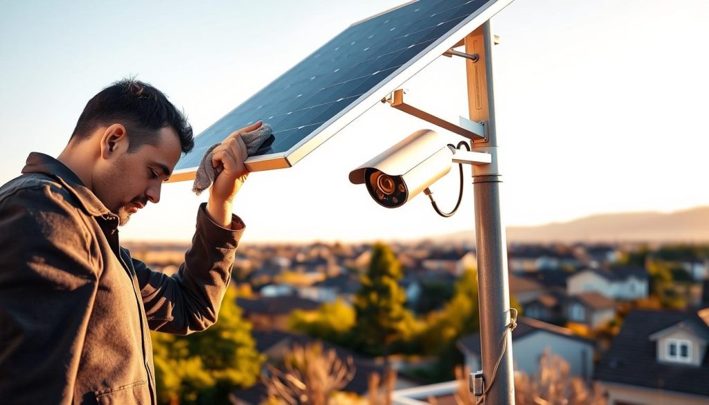 maintaining solar security system