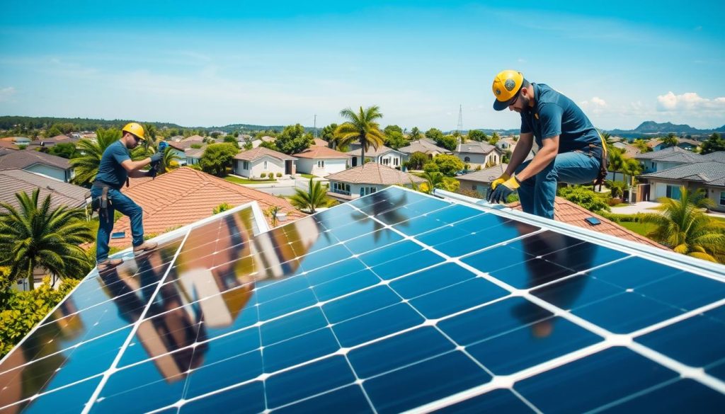 solar panel installation