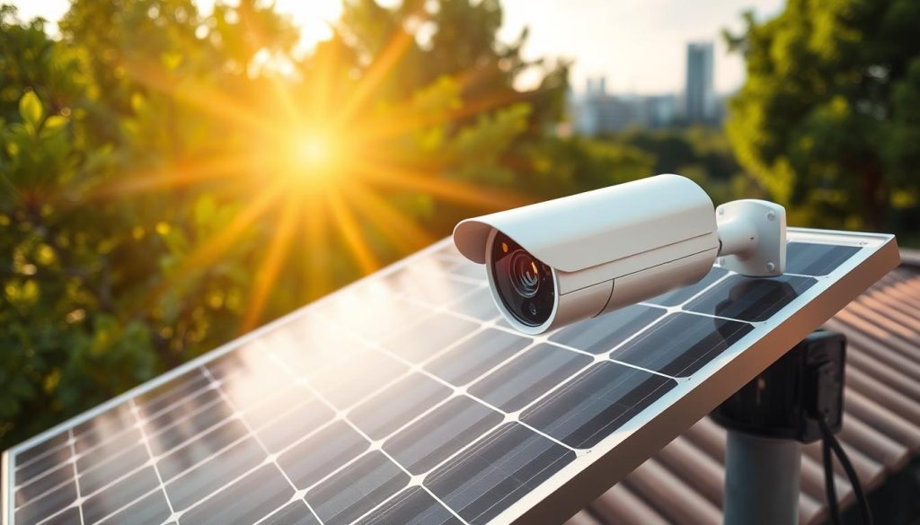 solar panel to power security camera
