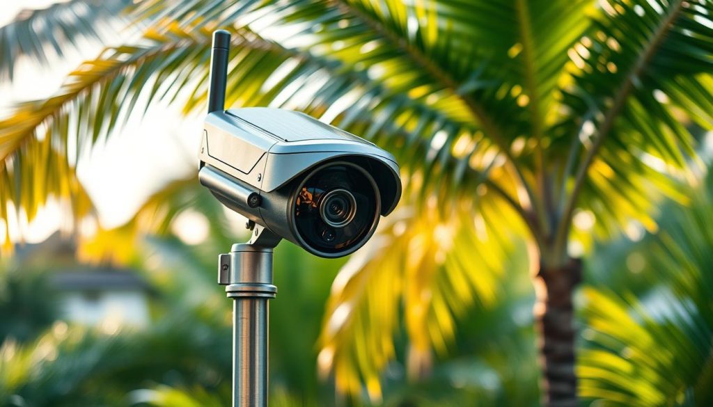 solar-powered security camera