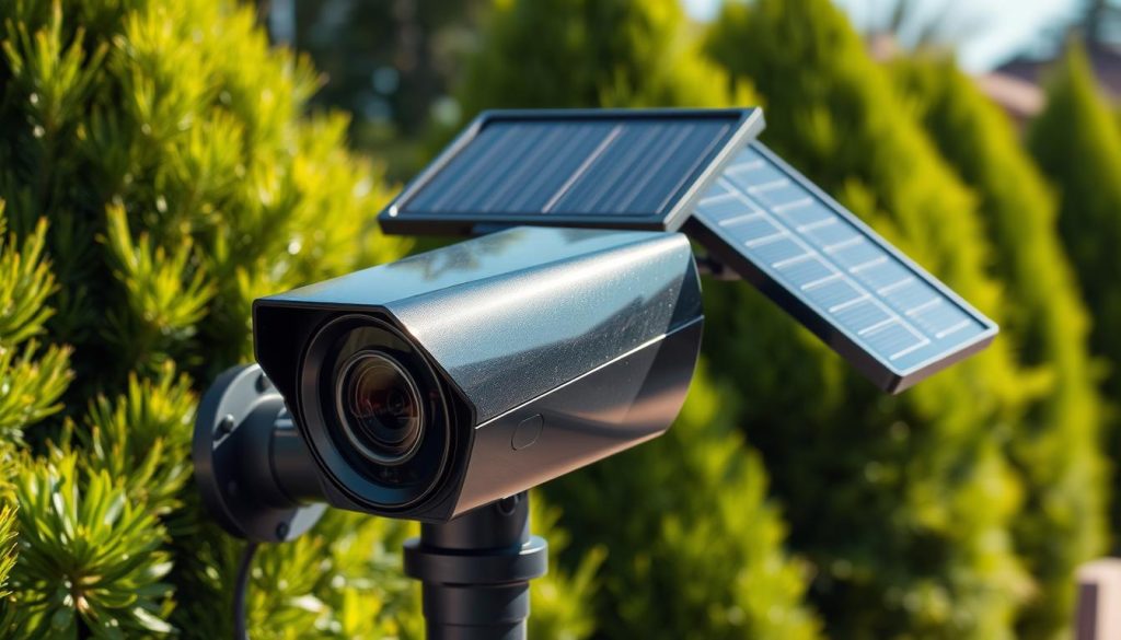 solar powered security camera with motion sensor