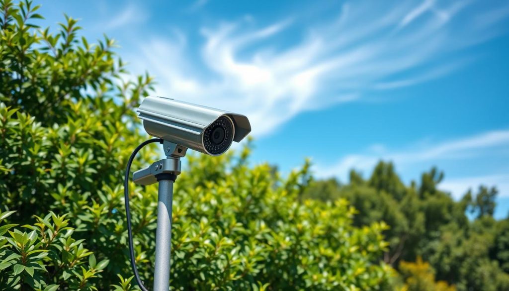 solar security camera setup