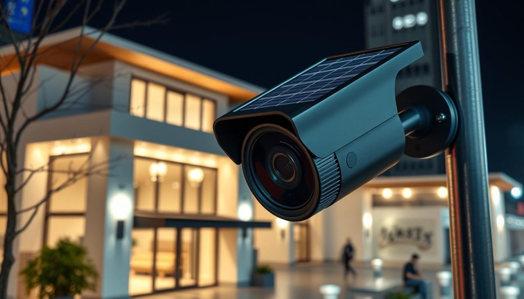 commercial solar powered security camera