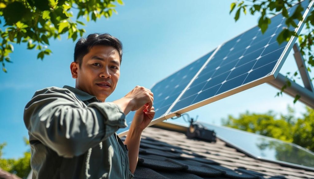 solar panel installation
