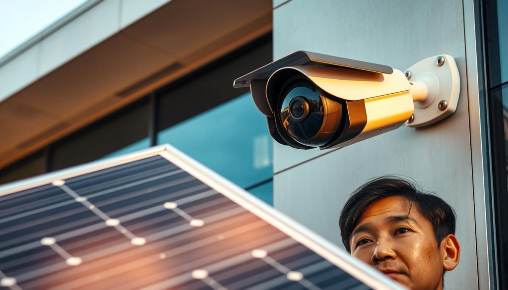 solar-powered security camera
