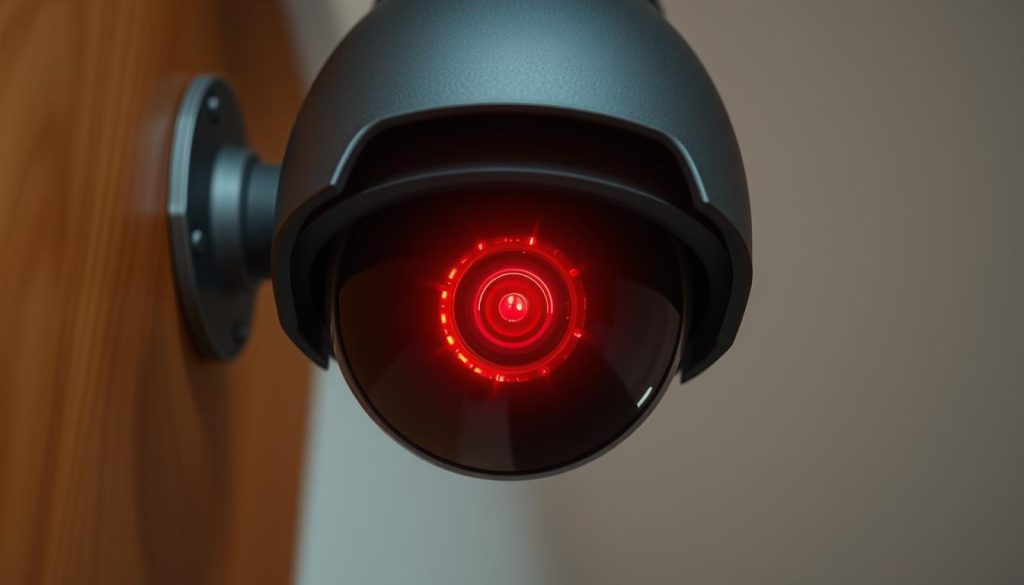 CCTV camera red light indicator
