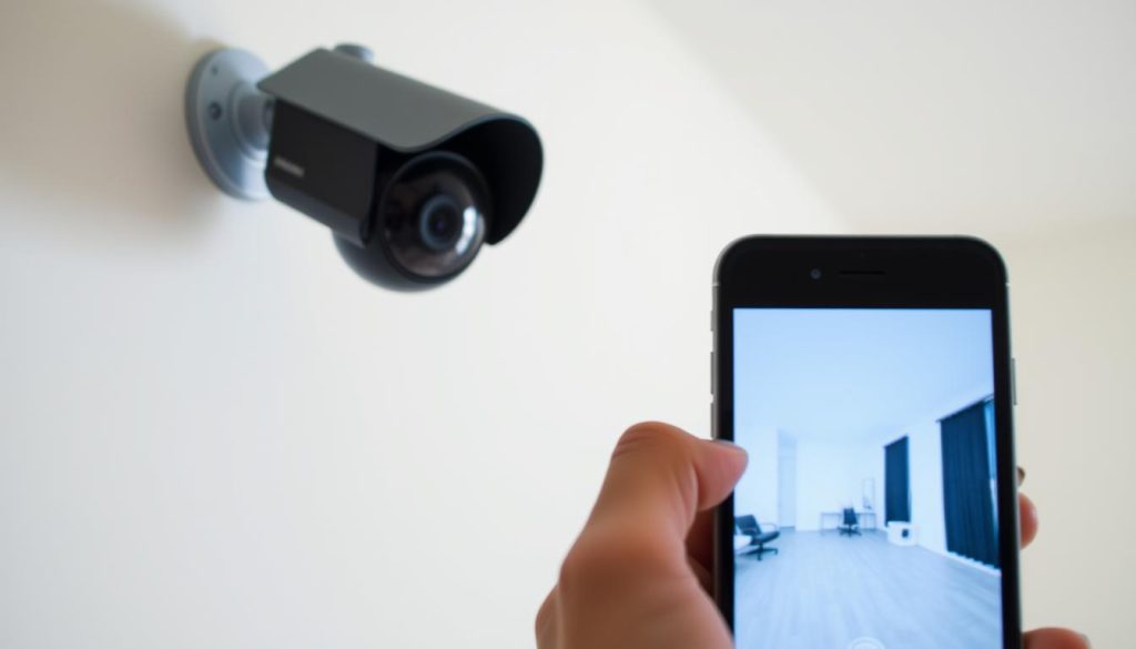 CCTV camera with phone monitoring