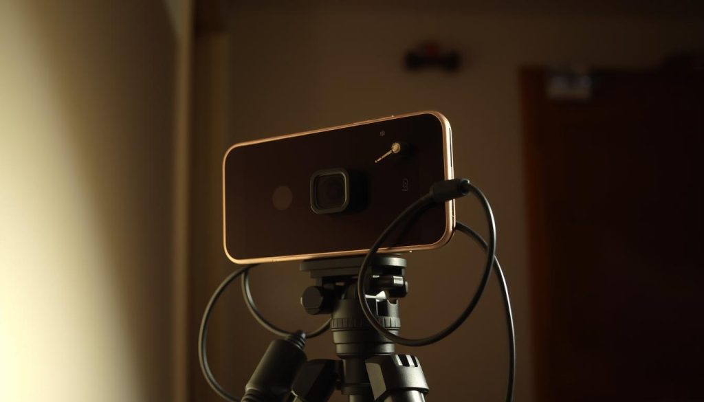 old phone security camera setup