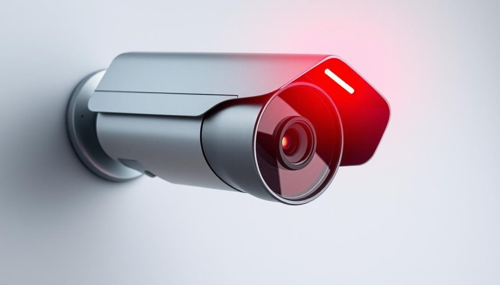 security camera with red light indicator