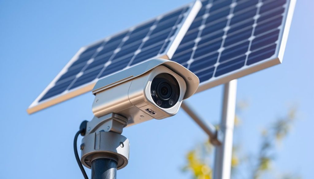 Solar-powered security camera
