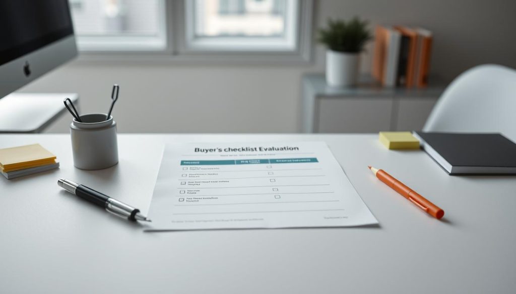 buyer checklist evaluation