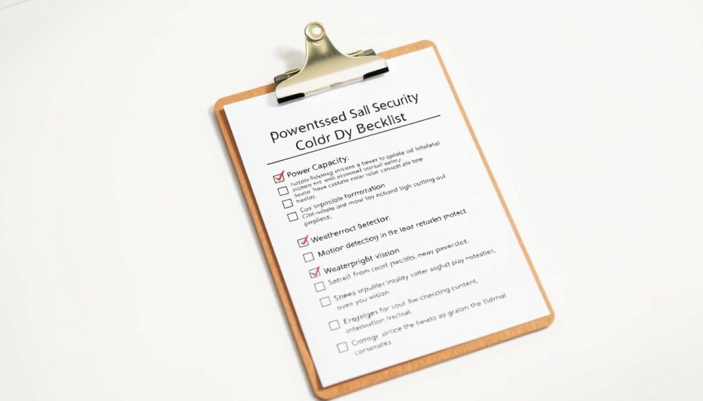 buyer's checklist for solar-powered security systems