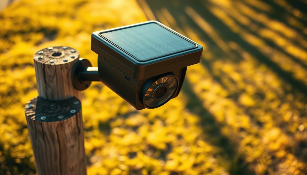 solar-powered dummy security camera