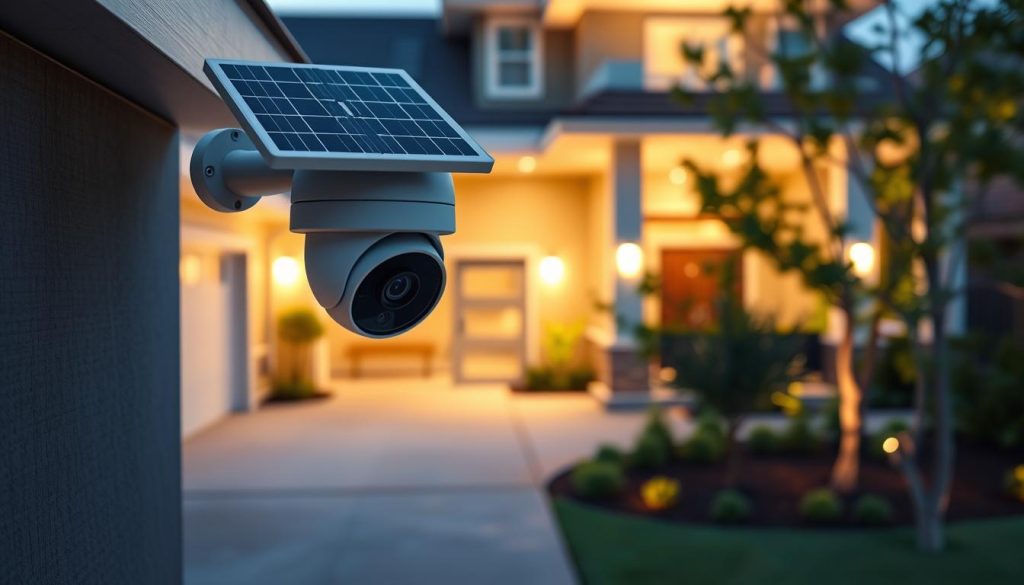 solar security camera installation