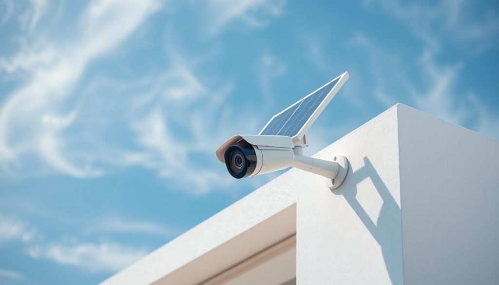 solar security camera installation