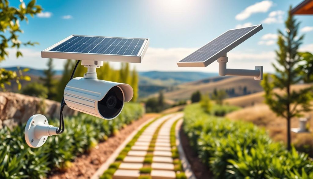solar security camera installation