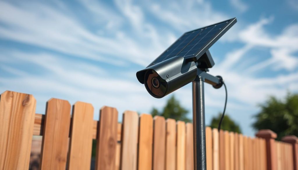 solar security camera installation
