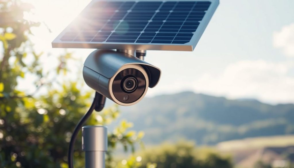 solar security camera installation