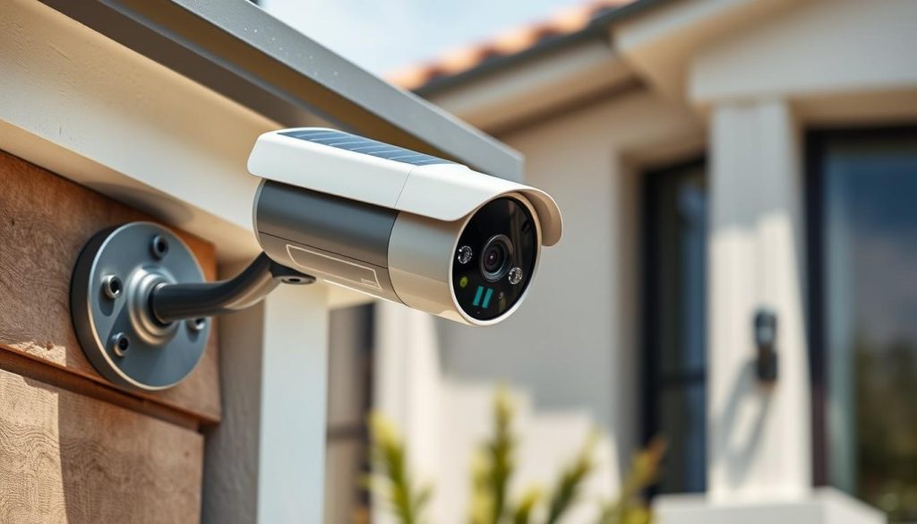 solar security camera installation