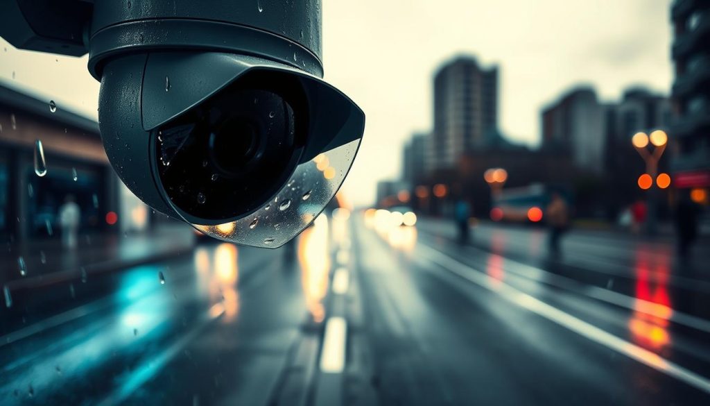 CCTV camera rain protection