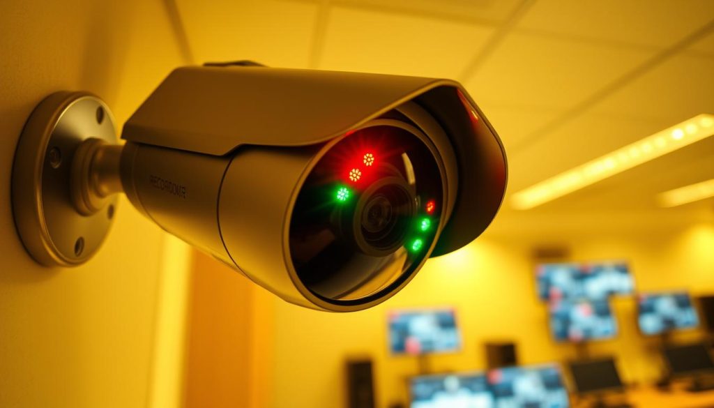 CCTV camera recording indicators