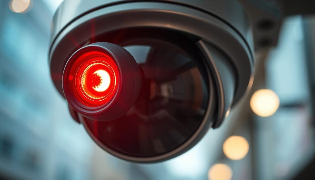 CCTV camera red light status indicator