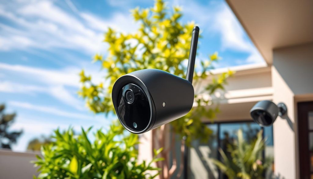 modern solar-powered security system