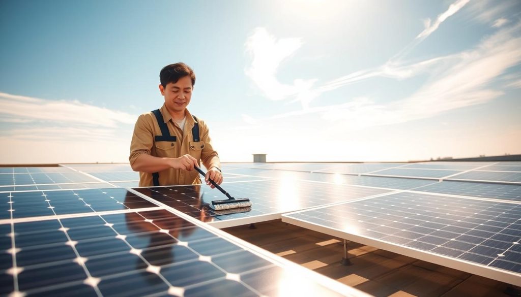 solar panel maintenance cleaning