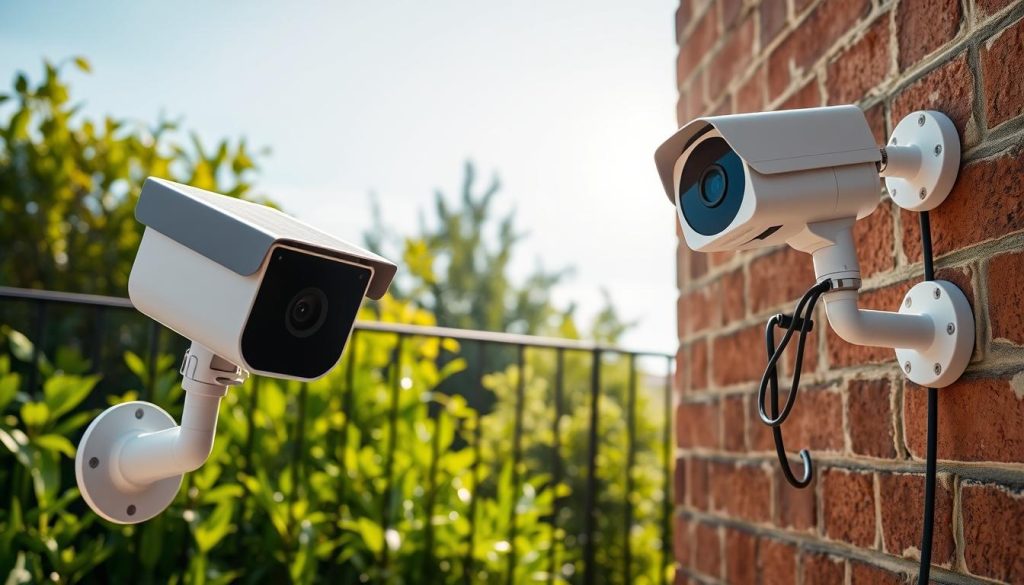 solar security camera vs traditional wired cctv comparison
