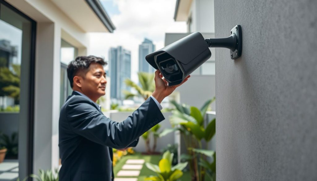 CCTV security camera installation