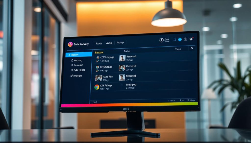 data recovery software interface