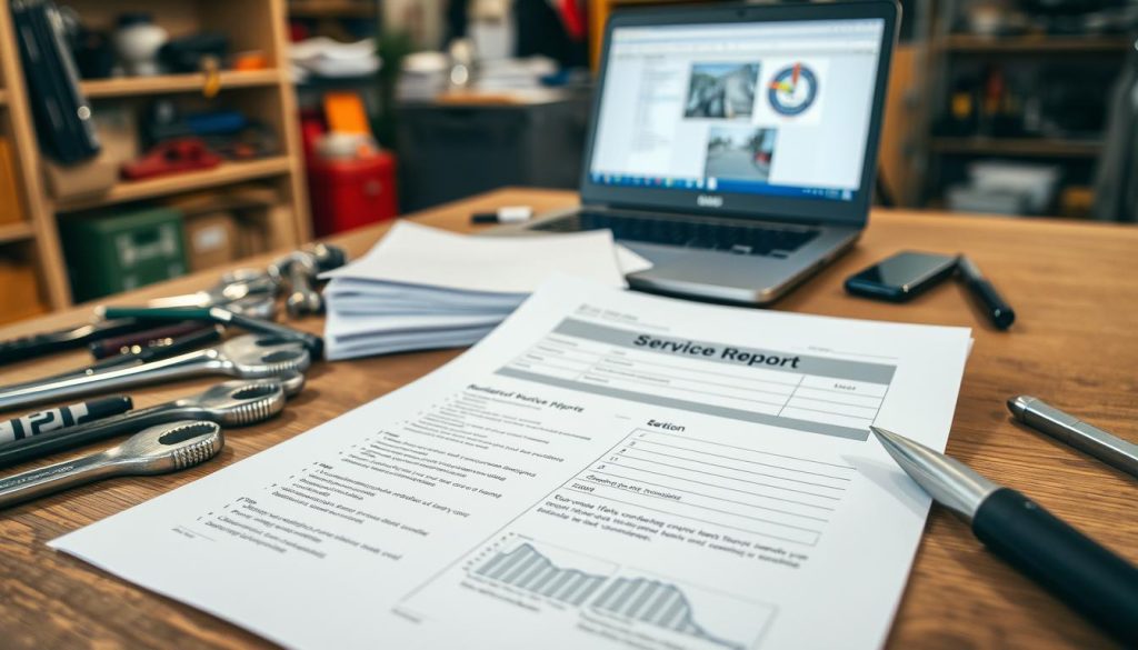 maintenance service report documentation