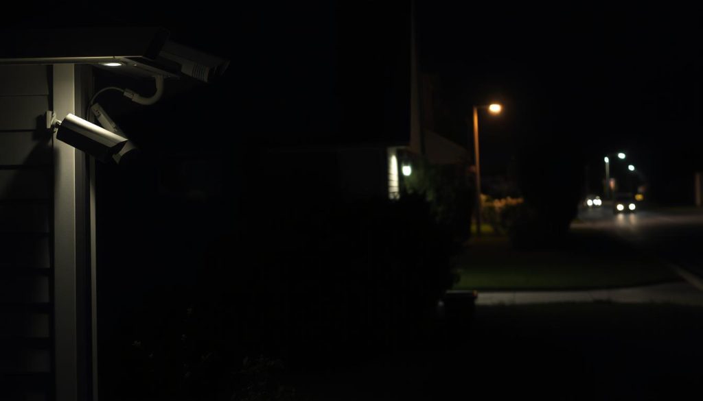 security camera blind spots and lighting